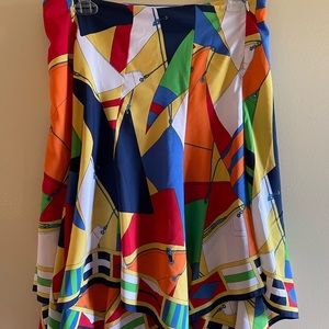 Ralph Lauren multi colored skirt with lining.